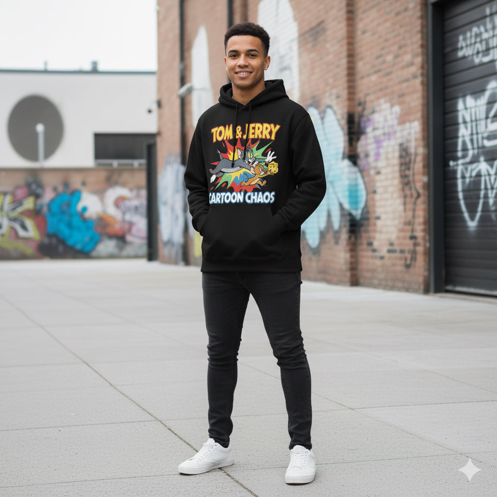 Tom & Jerry: Cartoon Chaos Black Hoodie