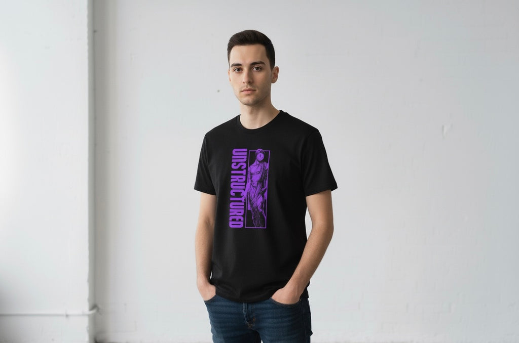 Aesthetic Black and Purple Tee