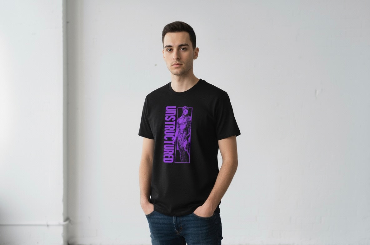 Aesthetic Black and Purple Tee