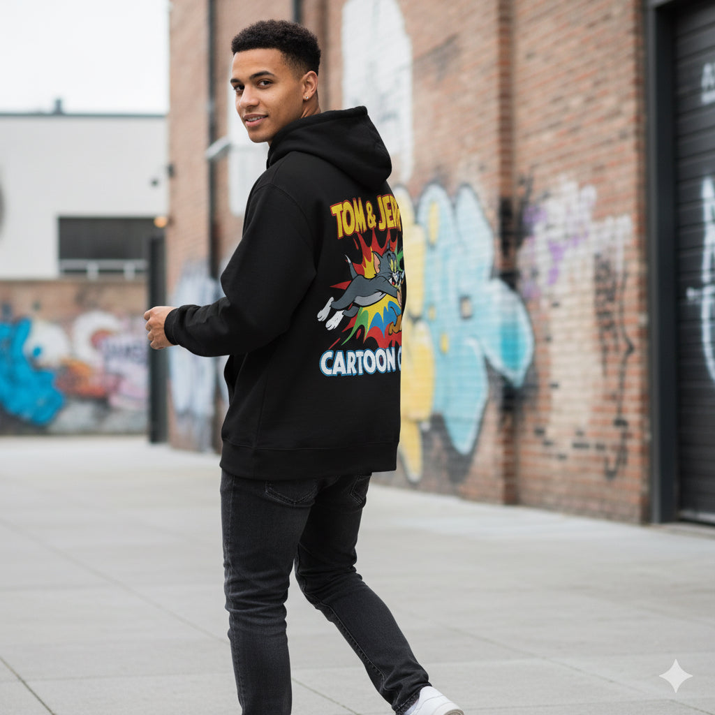 Tom & Jerry: Cartoon Chaos Black Hoodie