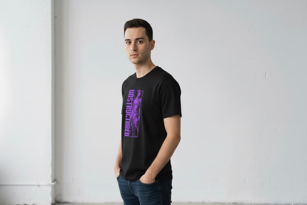 Aesthetic Black and Purple Tee