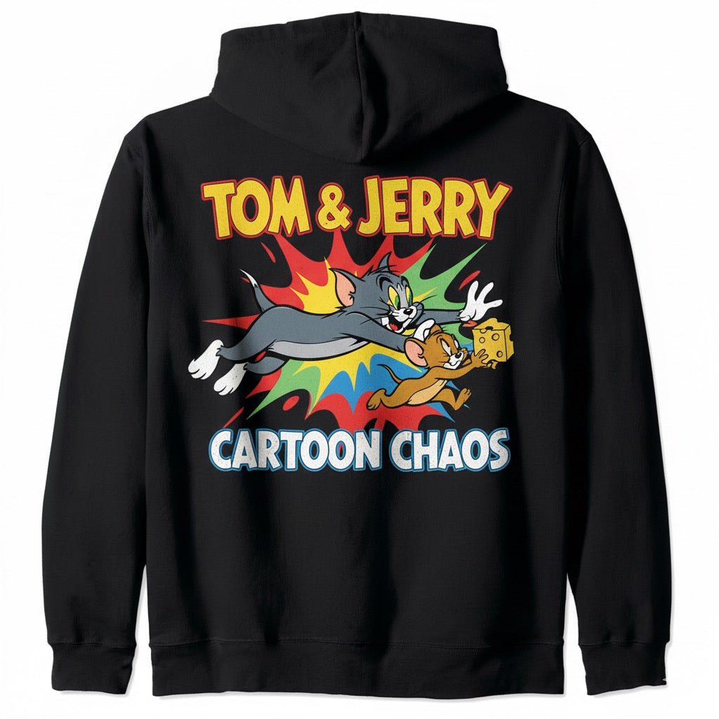 Tom & Jerry: Cartoon Chaos Black Hoodie