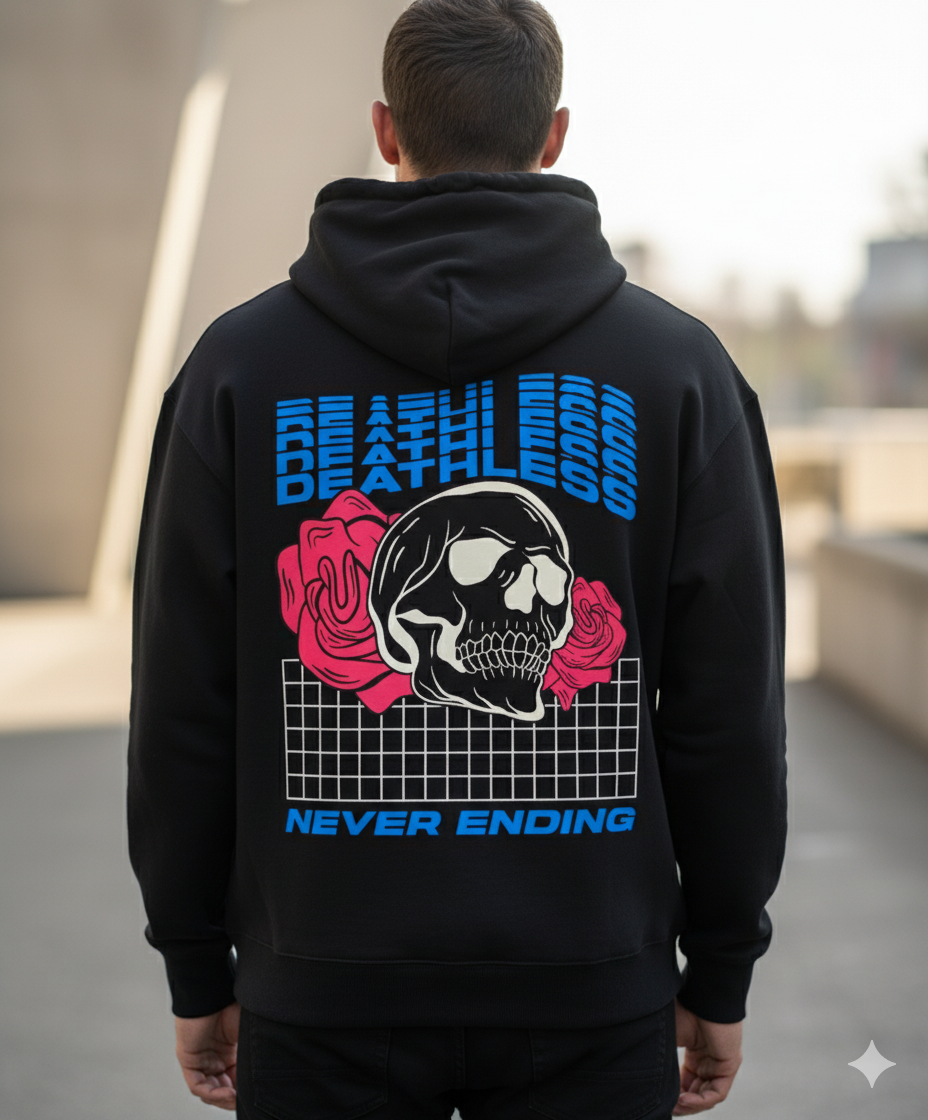 DEATHLESS // NEVER ENDING Skull Hoodie