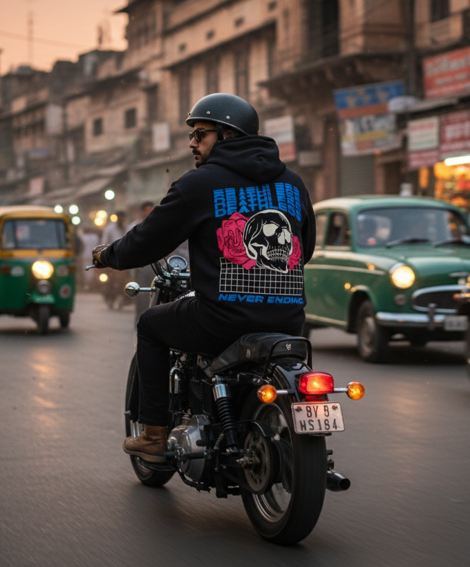 DEATHLESS // NEVER ENDING Skull Hoodie