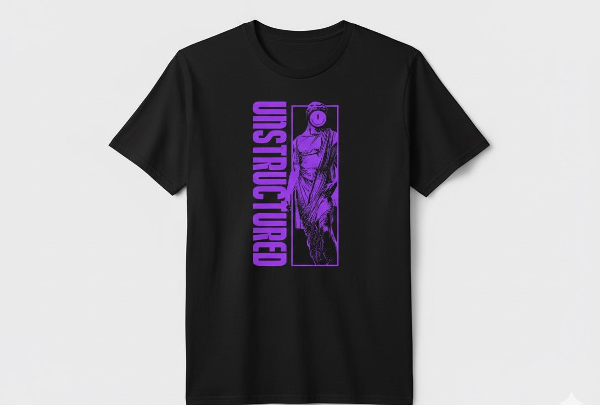 Aesthetic Black and Purple Tee