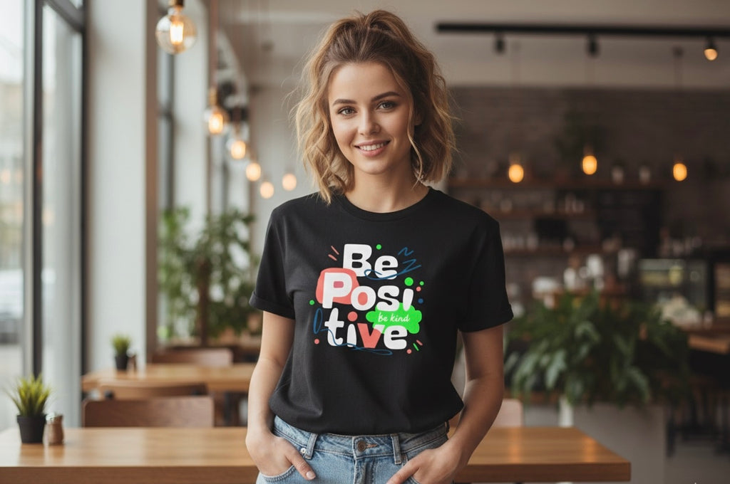 Be Positive Be Kind' Motivational Tee